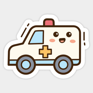 Cute Ambulance Sticker